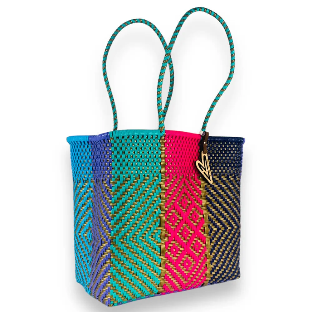 Maria Victoria | Seaside Tote | Upcycled, Handwoven, Multicolor