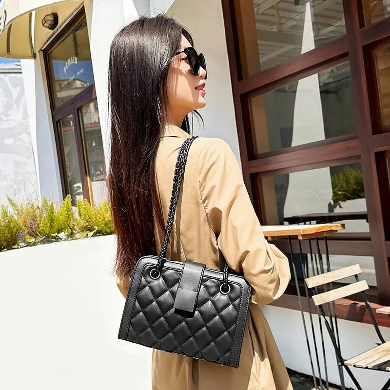 MAYTRENDS  -  Designer Luxury Brand Women Aesthetic Bags High Quality PU Leather Square Shoulder Bag Fashion Simple Female Handbags