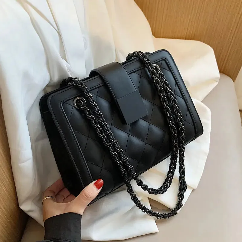 MAYTRENDS  -  Designer Luxury Brand Women Aesthetic Bags High Quality PU Leather Square Shoulder Bag Fashion Simple Female Handbags