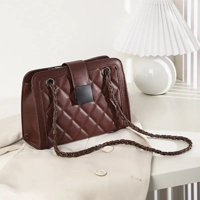 MAYTRENDS  -  Designer Luxury Brand Women Aesthetic Bags High Quality PU Leather Square Shoulder Bag Fashion Simple Female Handbags