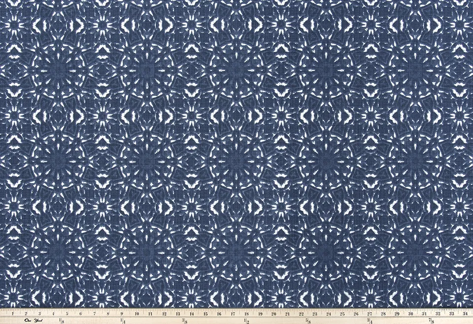 Miguel Space Blue Slub Canvas Fabric By Premier Prints