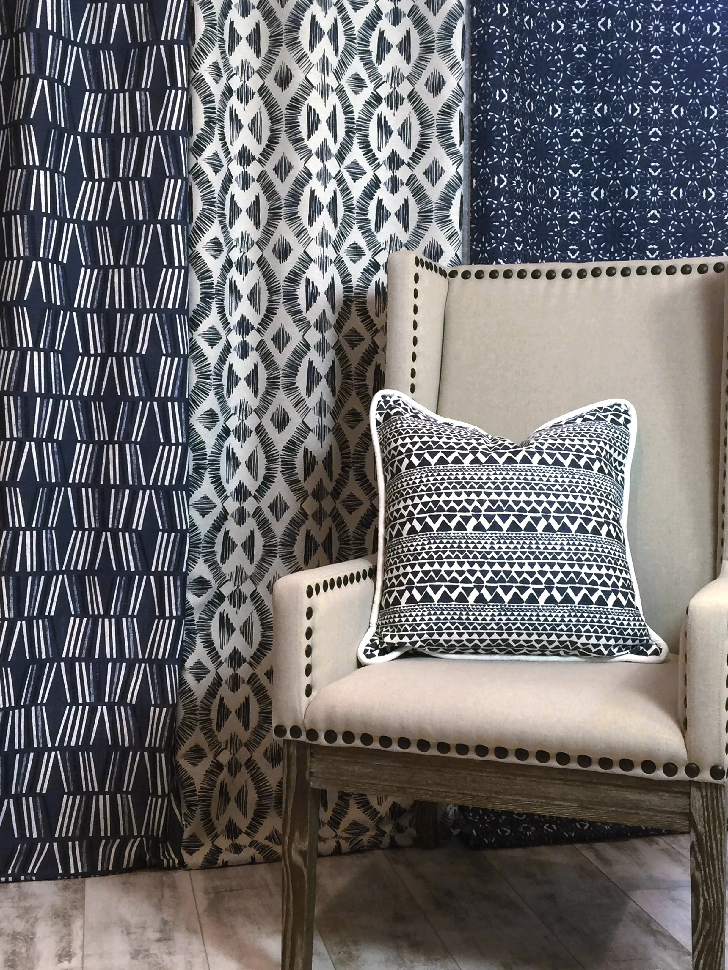 Miguel Space Blue Slub Canvas Fabric By Premier Prints
