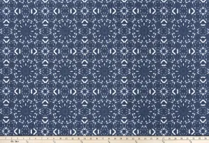 Miguel Space Blue Slub Canvas Fabric By Premier Prints