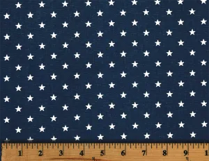 Mini Star Premier Navy Fabric By Premier Prints