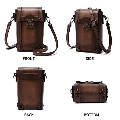 Montana West Mini Crossbody Bag for Women Genuine Leather Vintage Shoulder Bag Cell Phone Purse AR-MWG01-9062CF