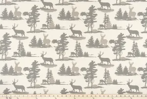Mountain Antlers Lead Macon Fabric By Premier Prints