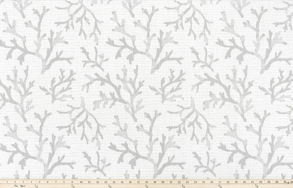 Naples French Grey Slub Canvas Fabric By Premier Prints