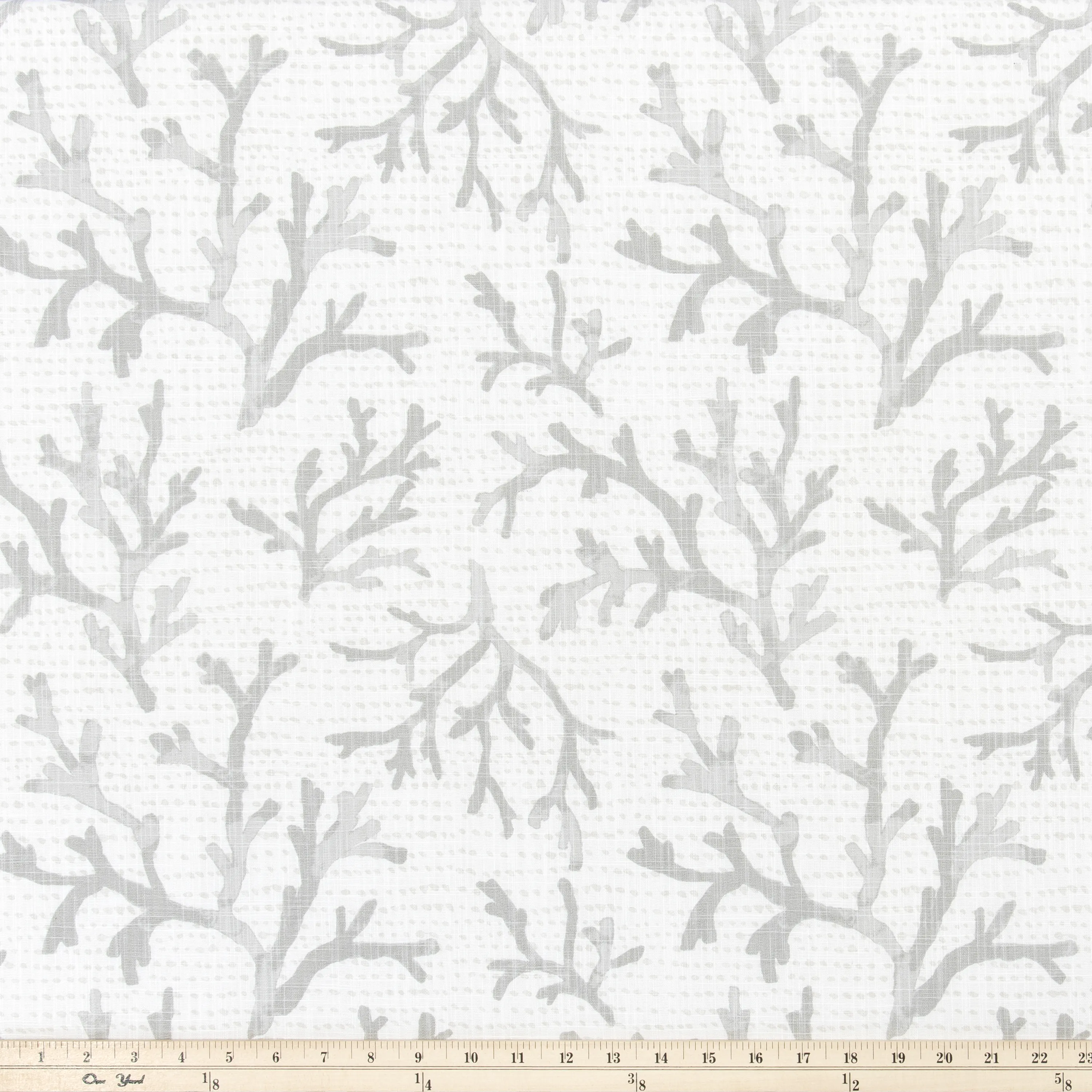 Naples French Grey Slub Canvas Fabric By Premier Prints