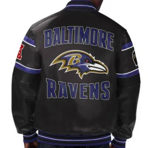 NFL Baltimore Ravens Multicolor Leather Jacket  For Men & Women