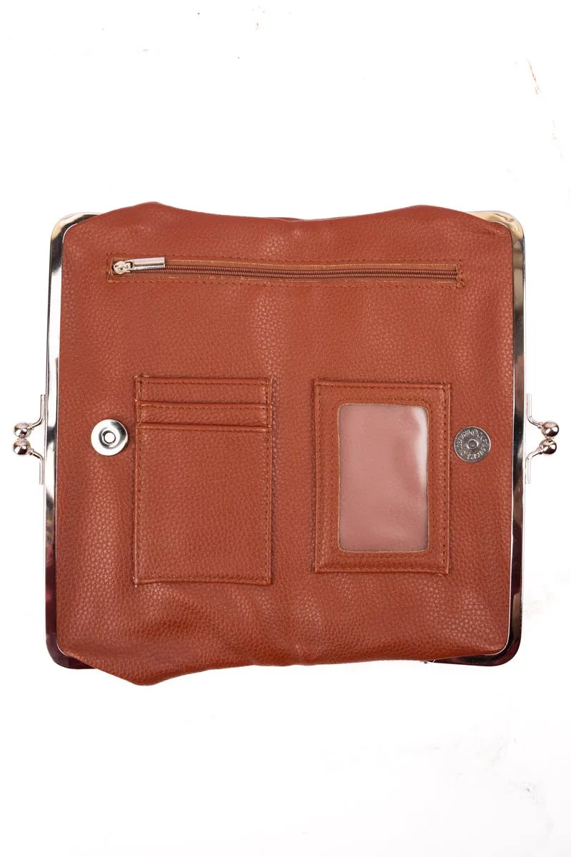 NGIL Twice as Nice Clutch Wallet in Brown