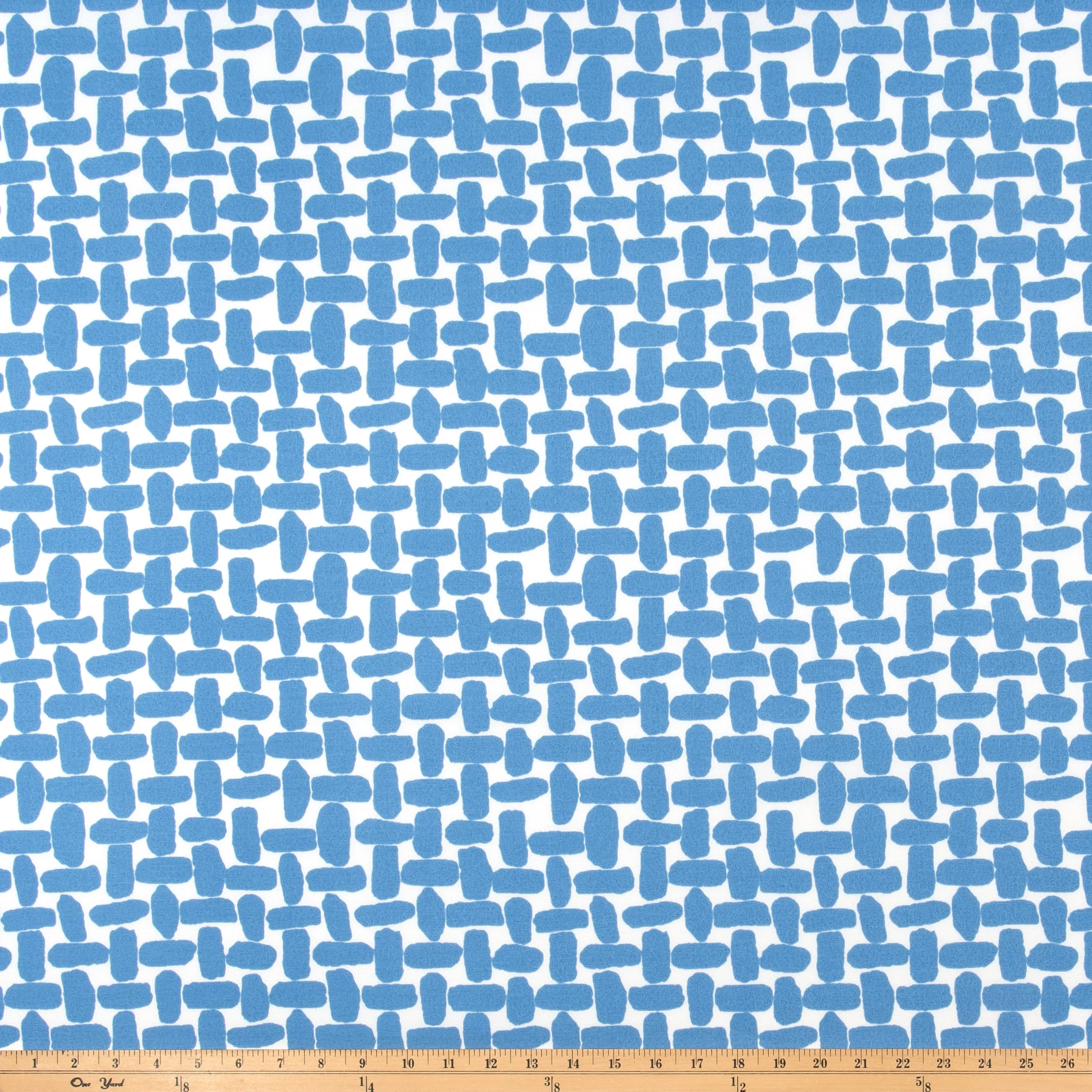 Outdoor Fabric - Farley Courtyard Blue Polyester By Premier Prints
