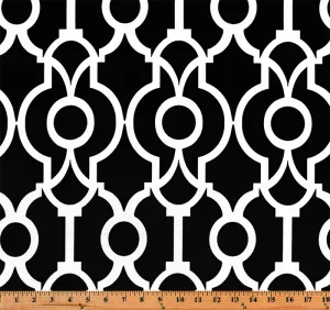 Outdoor Fabric - Lyon Black Fabric By Premier Prints
