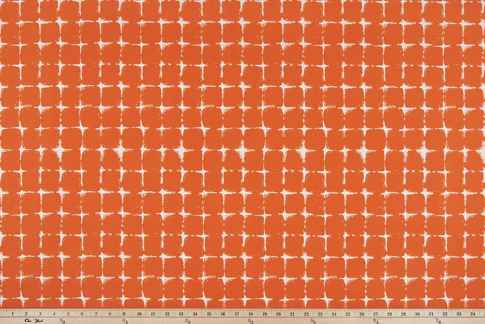 Outdoor Fabric - Neptune Marmalade Polyester Fabric By Premier Prints