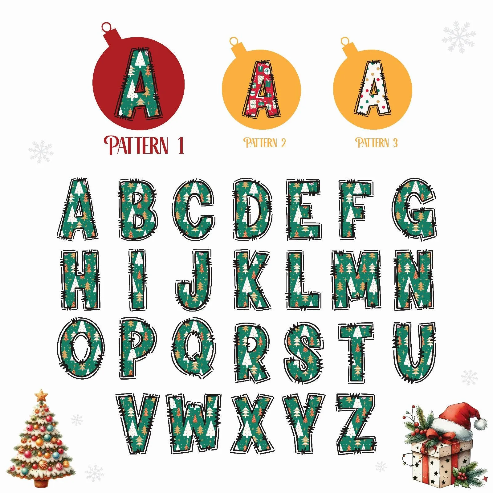 Personalized Christmas Mrs. Name Cotton Canvas Tote Bag Custom Xmas Name Holiday Gift Bag Custom Christmas Alphabet Tote Bag (CT1006)