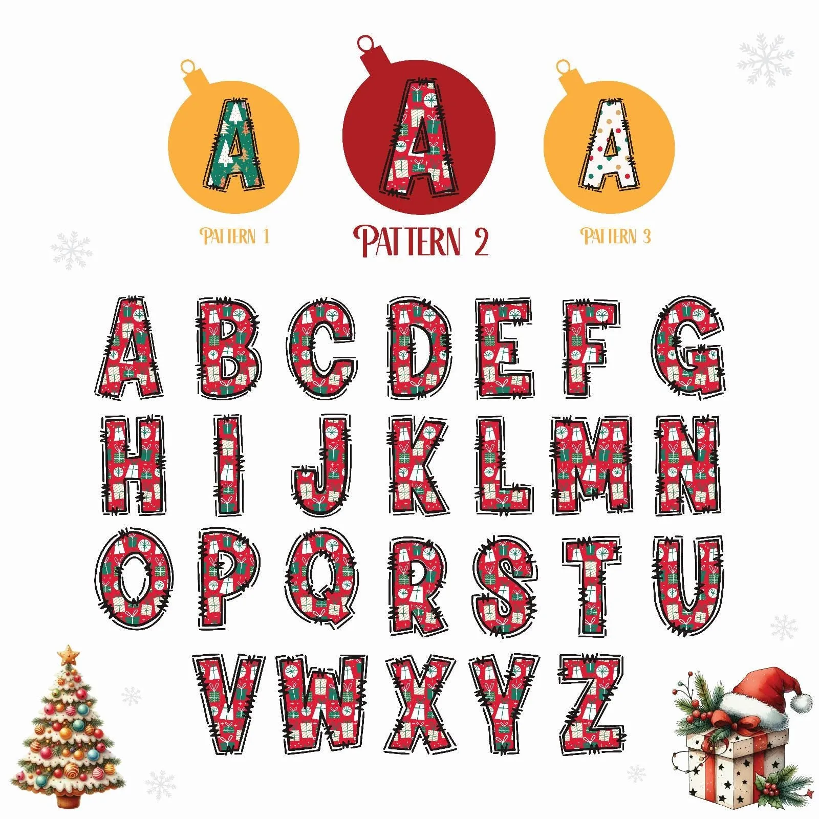 Personalized Christmas Mrs. Name Cotton Canvas Tote Bag Custom Xmas Name Holiday Gift Bag Custom Christmas Alphabet Tote Bag (CT1006)