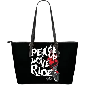 REDPeace, Love, Ride LARGE PU LEATHER TOTE