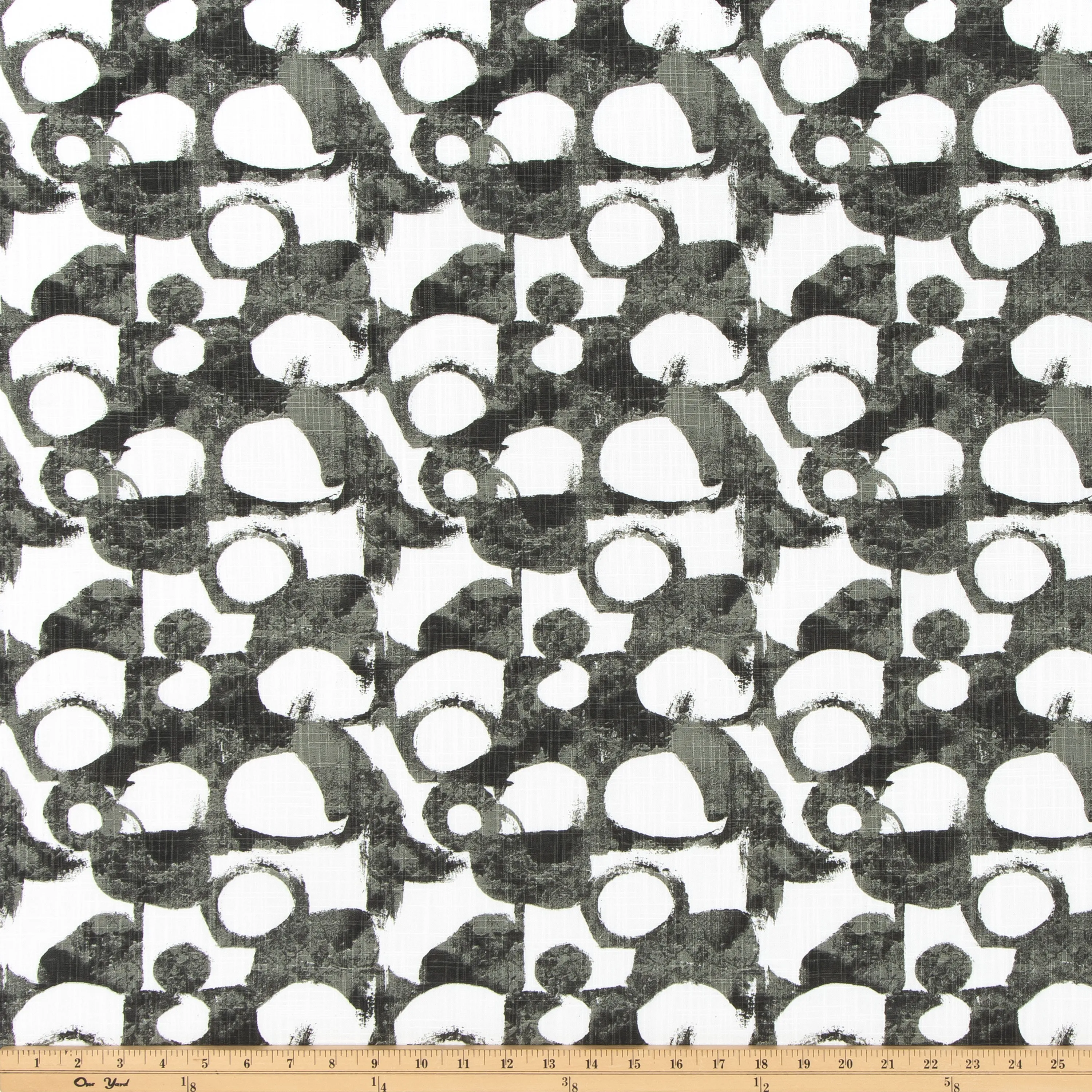 Revolve Raven Slub Canvas Fabric By Premier Prints
