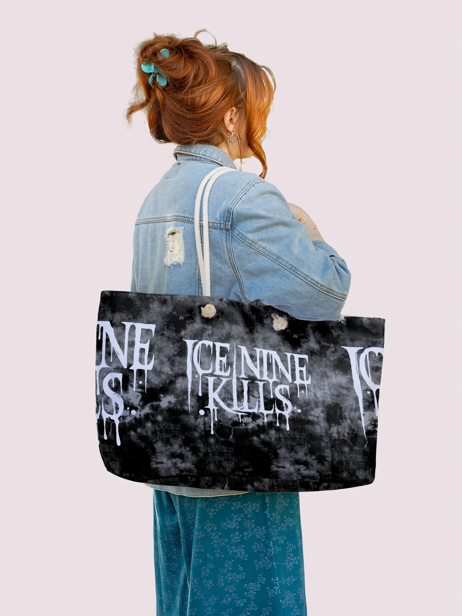 Rocksax Ice Nine Kills Rope Handled Beach Bag - Drippy Logo