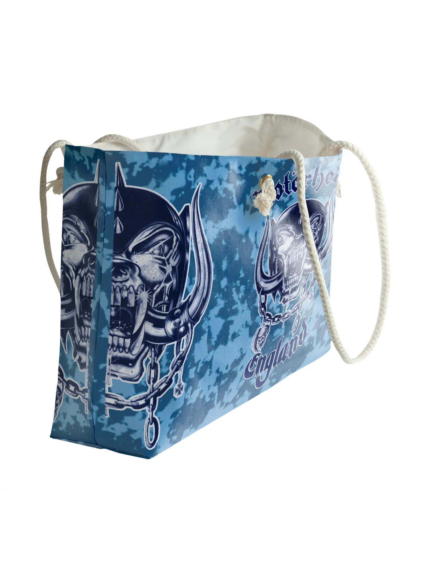 Rocksax Motohead Rope Handled Beach Bag - Camo Blue