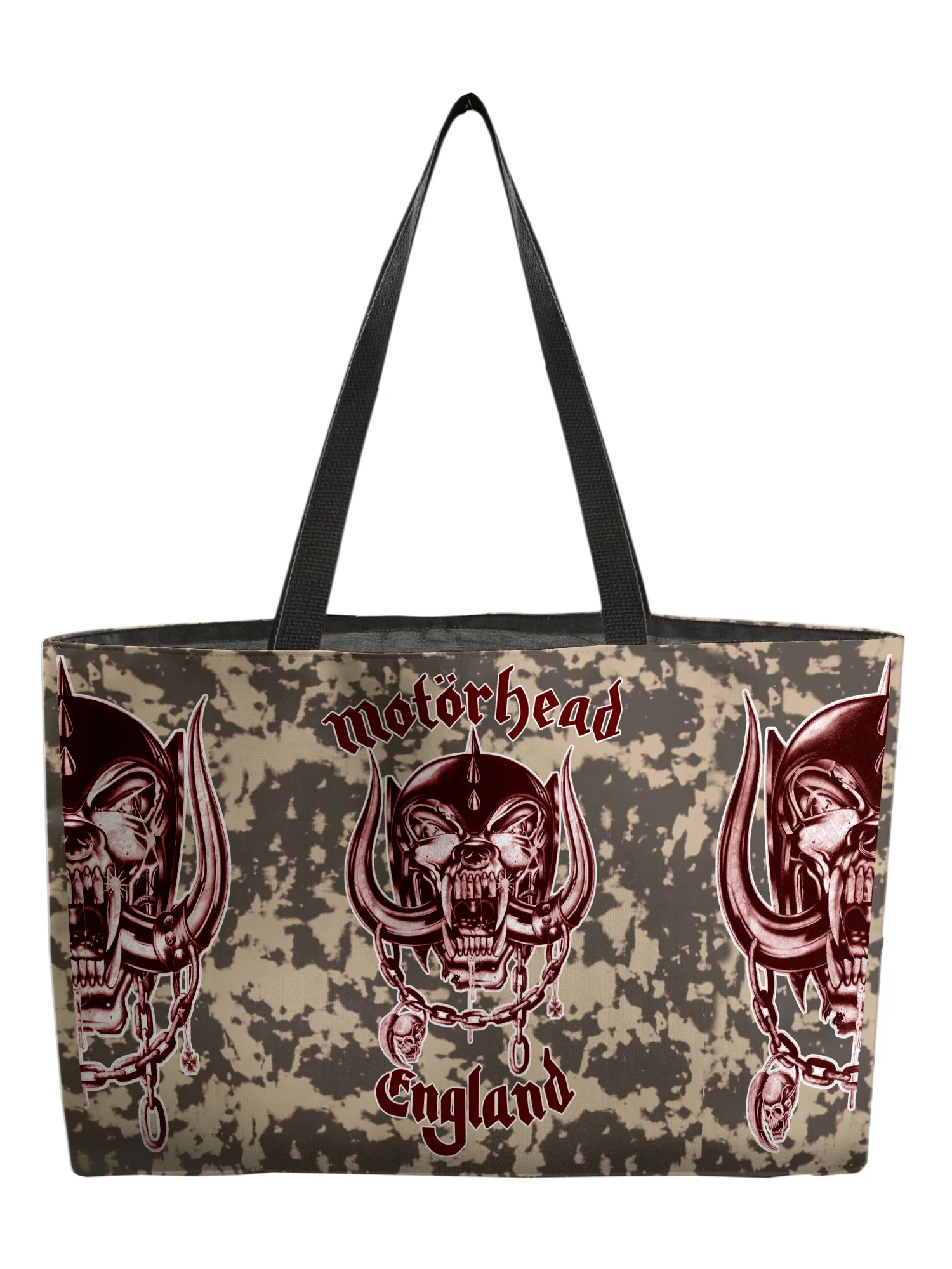 Rocksax Motorhead Webbing Handled Beach/Shopper Bag - Green Camo