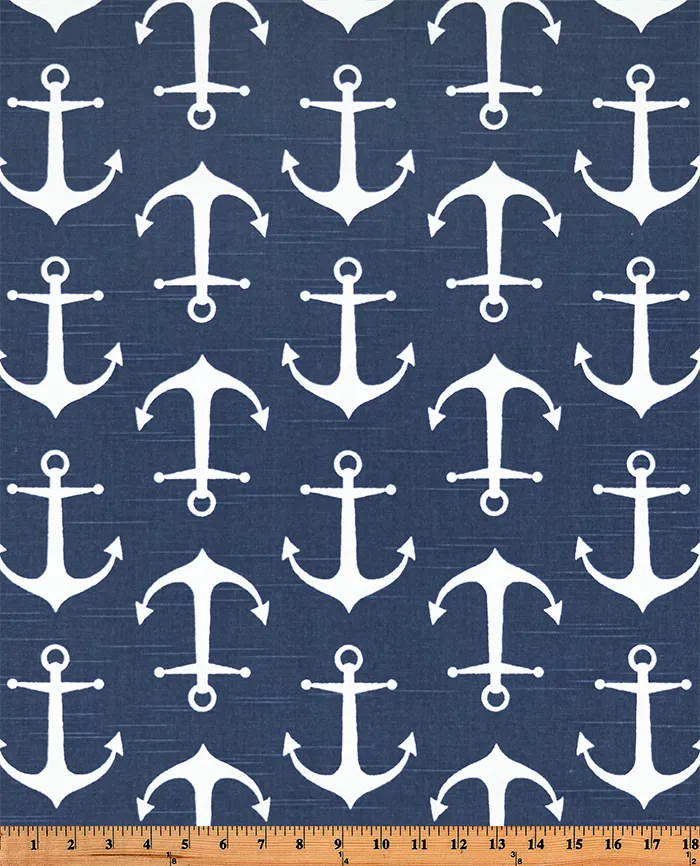 Sailor Premier Navy Slub Fabric By Premier Prints
