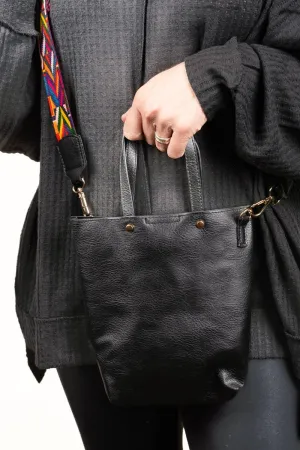 SALE! NGIL Black Faux Leather Gwen Guitar Strap Purse
