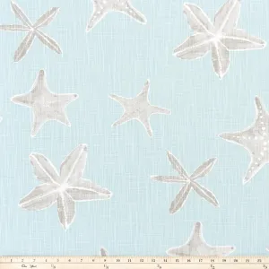 Sea Life Blue Haze Slub Canvas Fabric By Premier Prints