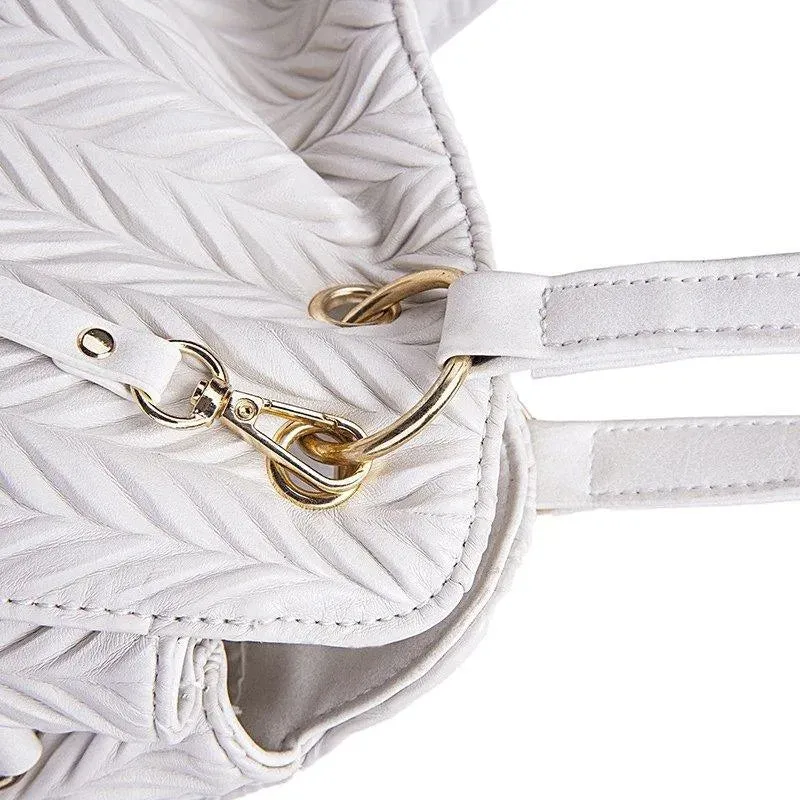 Shoulder Strap Tassel Tote Bag Set