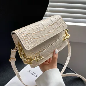 Simple Style Small Handbags For Women High Quality Solid Color Shoulder Bag Designer Chain Strap Versatile Crossbody Bag