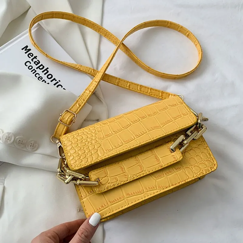 Simple Style Small Handbags For Women High Quality Solid Color Shoulder Bag Designer Chain Strap Versatile Crossbody Bag