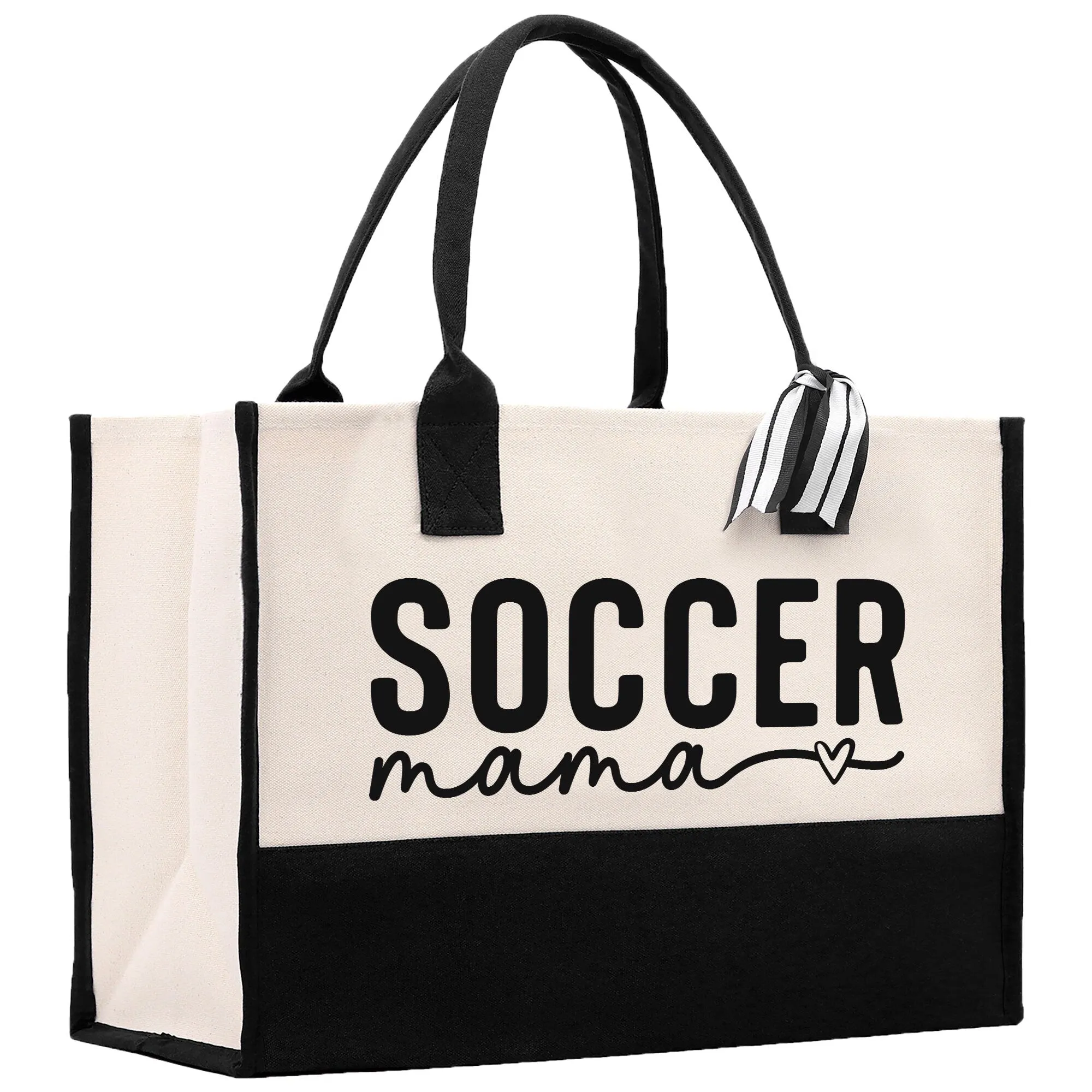 Soccer Mama Sports Cotton Canvas Tote Bag Gift for Soccer Mom Football Lover Mom Gift