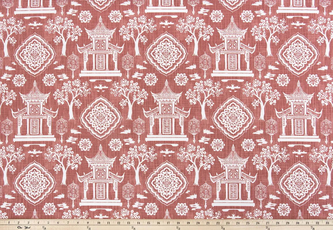 Spirit Scarlet Slub Canvas Fabric By Premier Prints