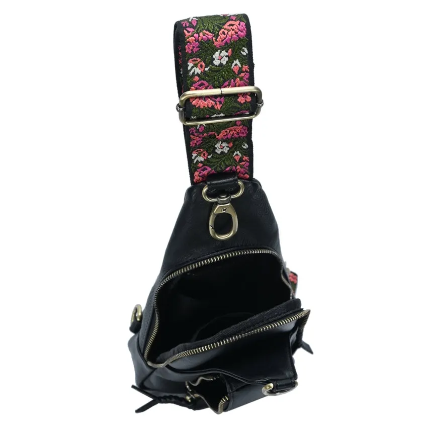 Tasha Embroidered Sling Bag