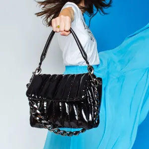 Think Royln - Bar Bag in Black Patent