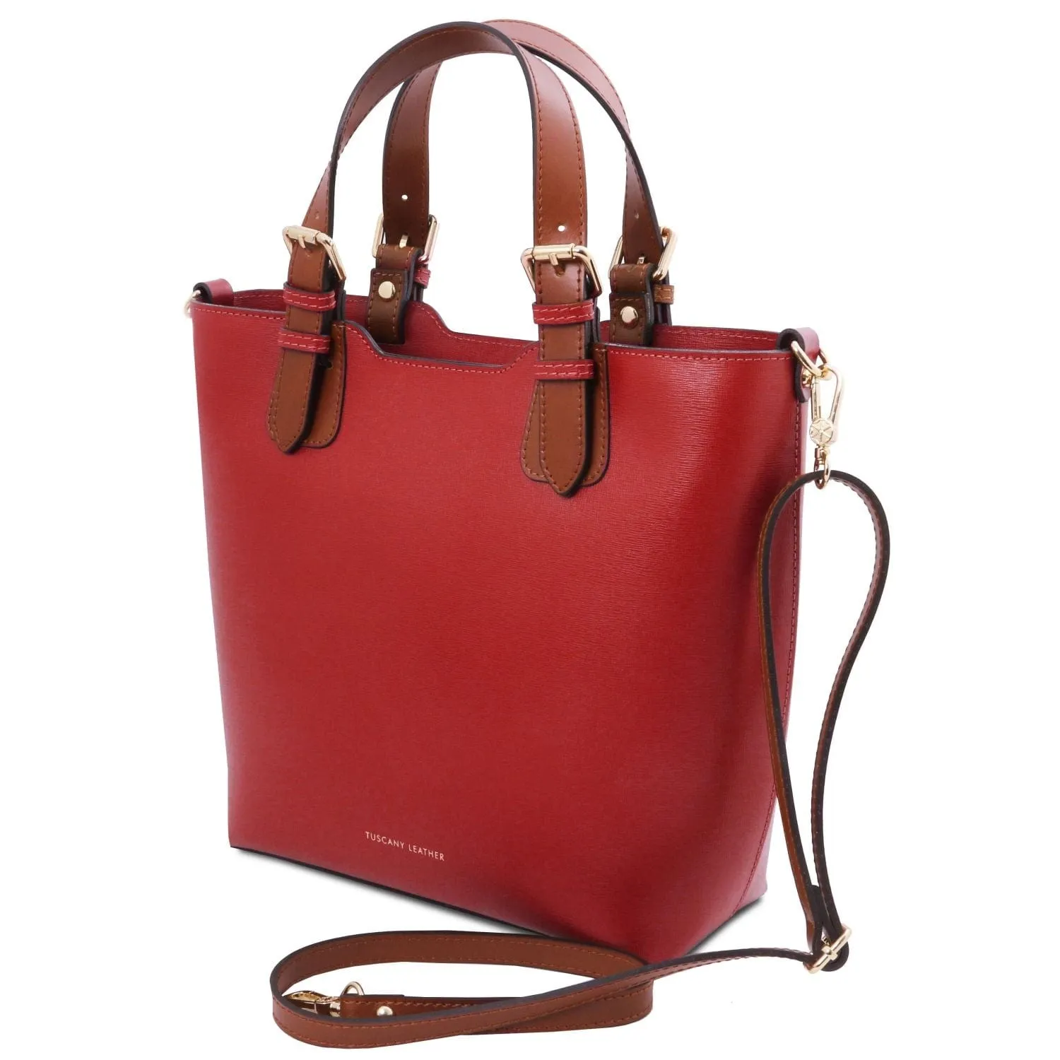 TL Bag - Saffiano Italian leather tote bag with long strap | TL141696