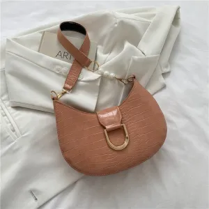 Vvsha Luxury Crocodile Pattern Beading Chain Shoulder Bags For Women 2023 Female Underarm Bag Ladies Purses And Handbags Casual Tote