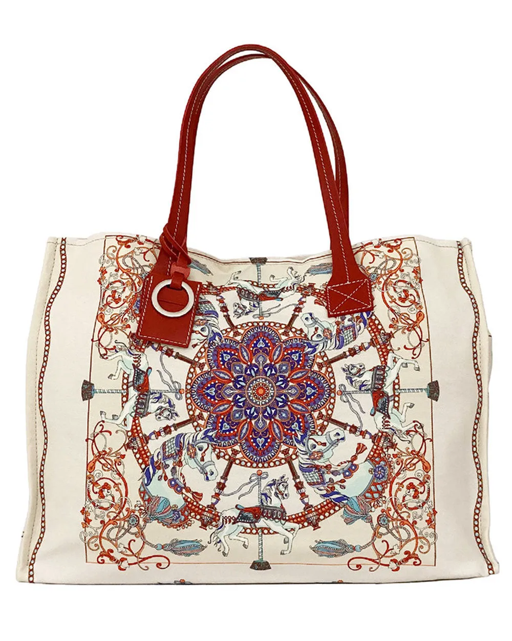 White Toy Horses Small Tote Bag
