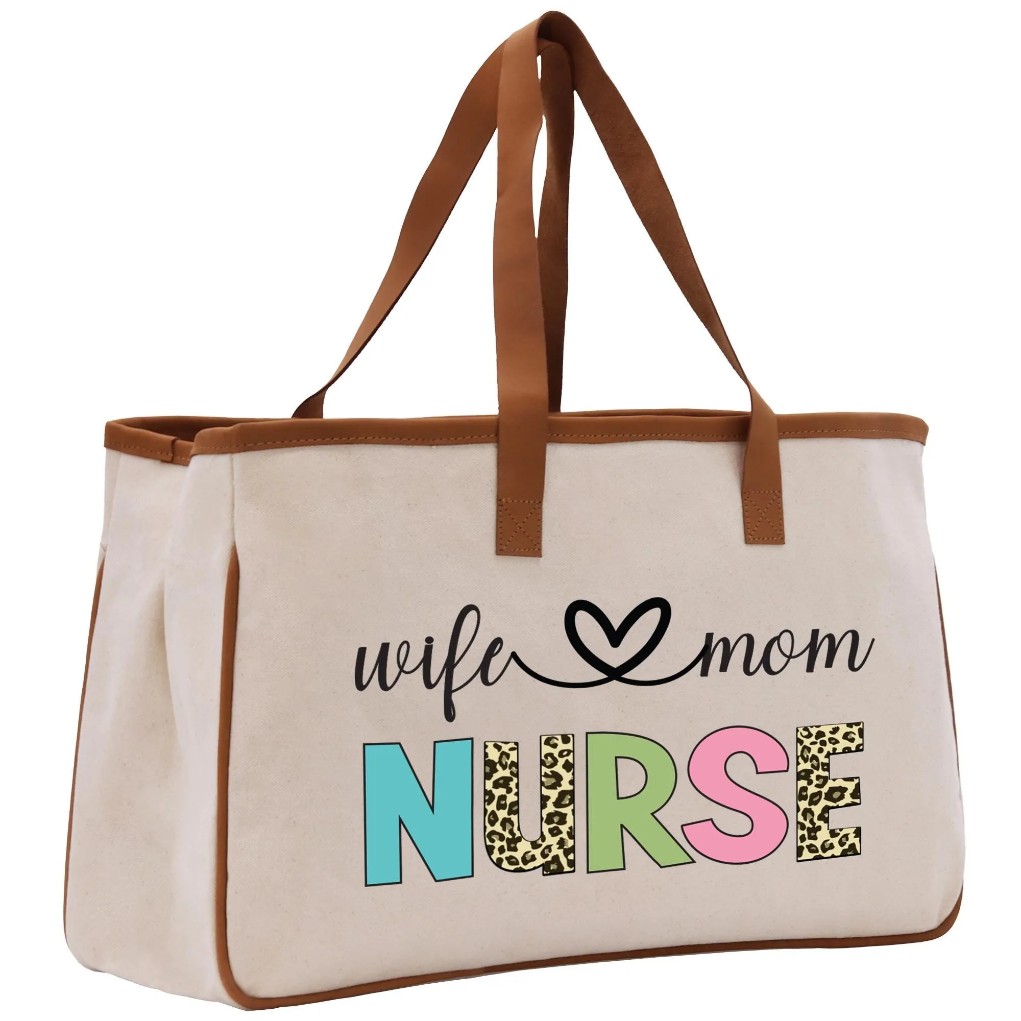 Wife Mom Nurse Tote Bag Nurse Gift Registered Nurse Graduation Gift Tote RN Gift Future Nurse Gift Nursing Student Gift Nurse (NT1009)