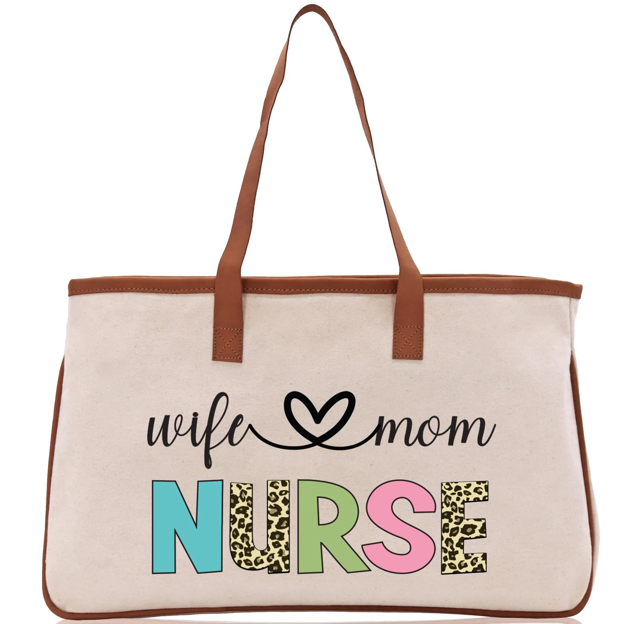 Wife Mom Nurse Tote Bag Nurse Gift Registered Nurse Graduation Gift Tote RN Gift Future Nurse Gift Nursing Student Gift Nurse (NT1009)