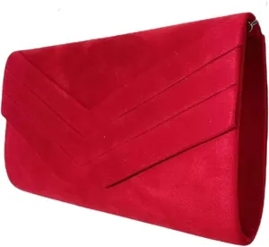 Women's faux suede leather Clutch bag by Leahward | Breathable and waterproof | Perfect accessory for night out, dates, dinner party
