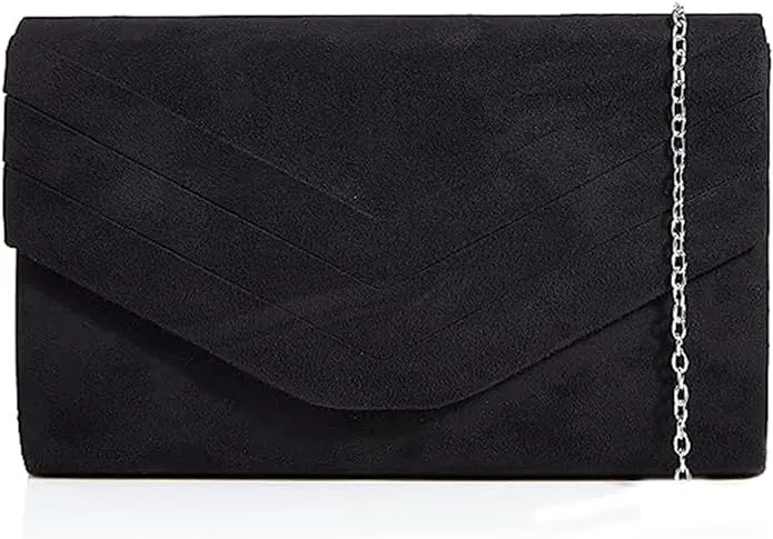 Women's faux suede leather Clutch bag by Leahward | Breathable and waterproof | Perfect accessory for night out, dates, dinner party