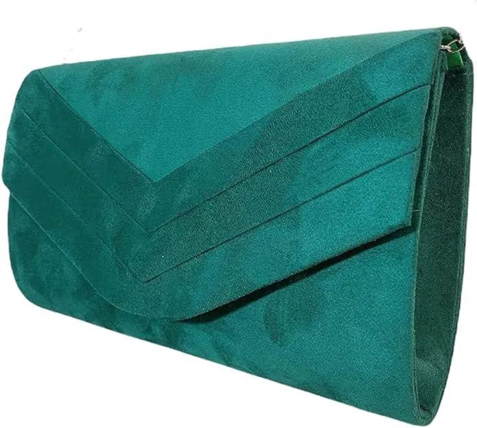 Women's faux suede leather Clutch bag by Leahward | Breathable and waterproof | Perfect accessory for night out, dates, dinner party
