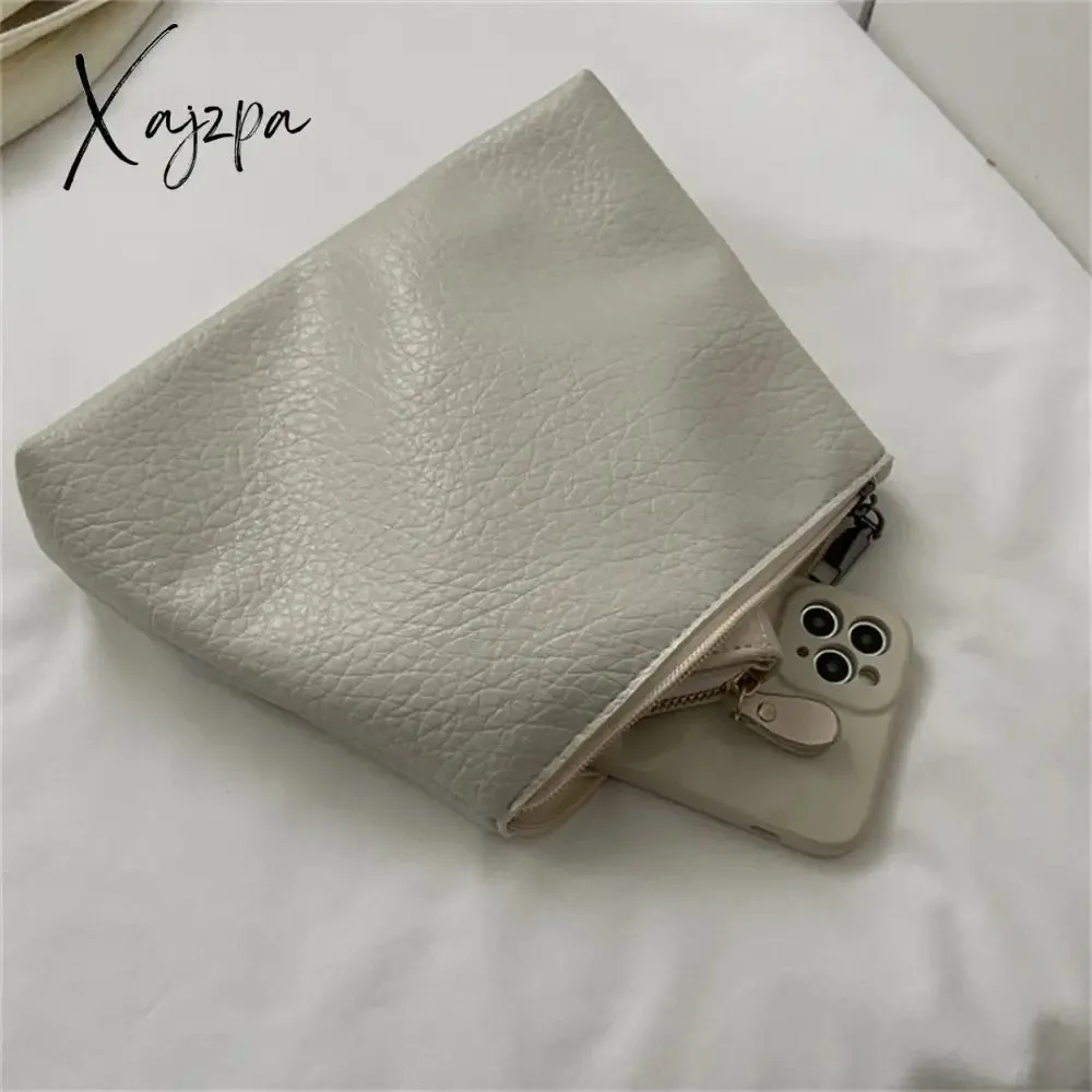 Xajzpa - 2 Sets Large Casual Totes Bag Soft PU Leahter Shoulder Side Bags for Women Fashion Laides Travel Purses and Handbags Luxury New