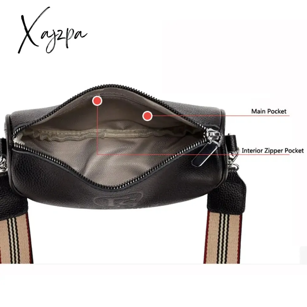 Xajzpa - Trend Fashion Crossbody Designer Handbags Women&#39;S Genuine Leather Saddle Casual Vintage Tote Shoulder Bag For Girl Messenger Bag